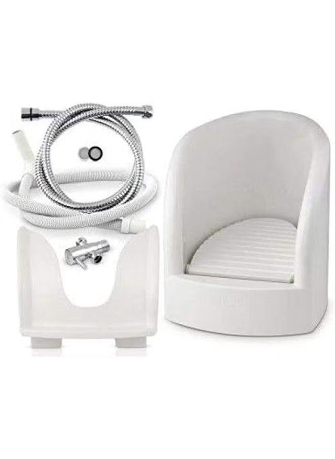 Relax Smart Foot Wash Basin for Comfort Ablution, White