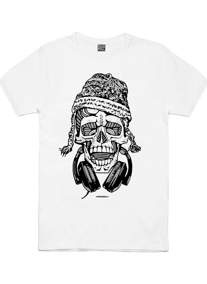 Nepali Skull White Short Sleeve Men's T-Shirt