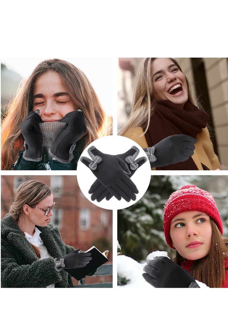 Women Winter Gloves Warm Gloves Windproof Gloves for Women Girls Winter Using Fleece Lined Thick Warm Gloves Gifts