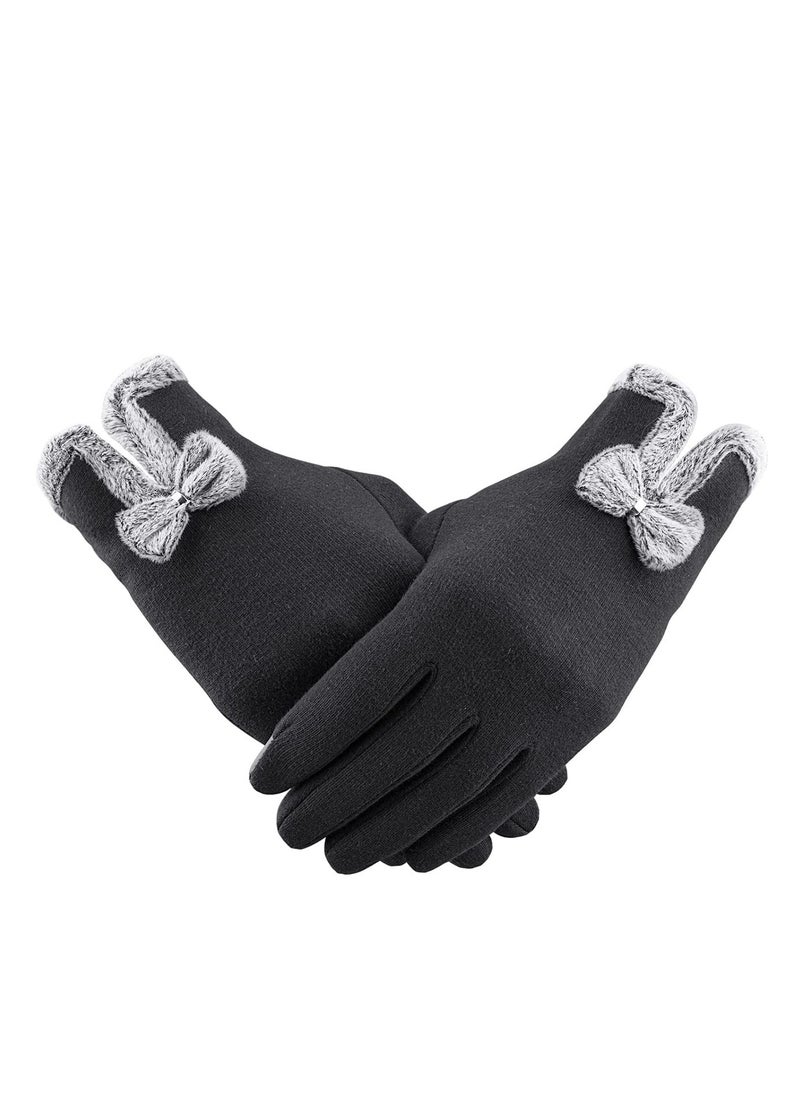 Women Winter Gloves Warm Gloves Windproof Gloves for Women Girls Winter Using Fleece Lined Thick Warm Gloves Gifts