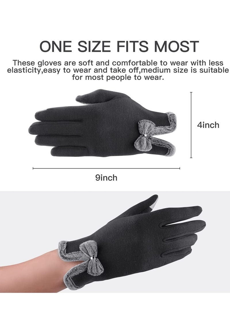 Women Winter Gloves Warm Gloves Windproof Gloves for Women Girls Winter Using Fleece Lined Thick Warm Gloves Gifts