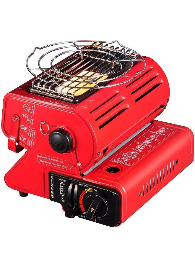 GO2CAMPS Alsaqer Camping Stove with Heater Butane Camping Stove with Tent Heater Portable Heater Black, Multicolor