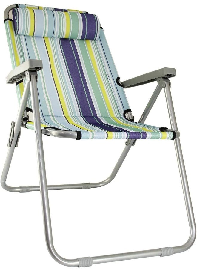 Alsaqer Camping Chair with Headrest-Folding Chair-Picnic Chair-Beach for Garden Balcony or Festivals Outdoor Collapsable as Fishing Chair,Festival