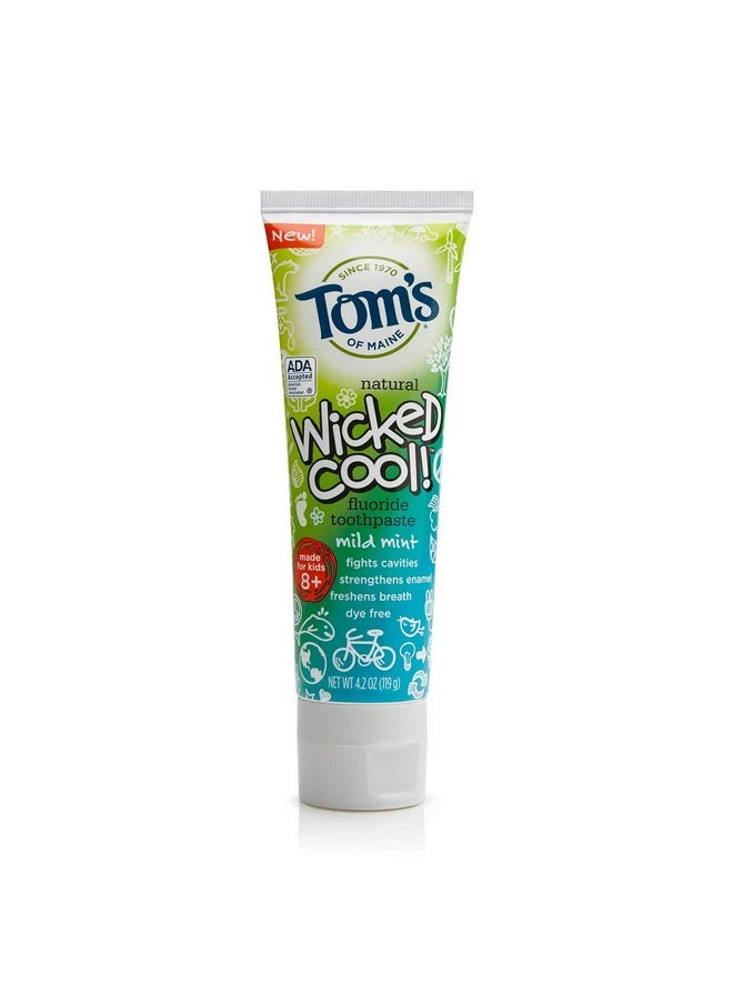 Wicked Cool! Toothpaste Anticavity With Fluoride, Mild Mint 4.2 Oz (Pack Of 4)