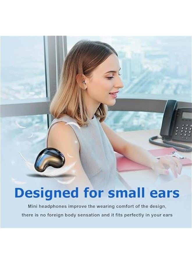 Wireless Mini Small Invisible Earbuds Hidden for Work Bluetooth Micro Tiny Smallest Earbuds for Small Ears Bluetooth Invisible Small Ear Buds Discreet Low Profile Spy Earpiece