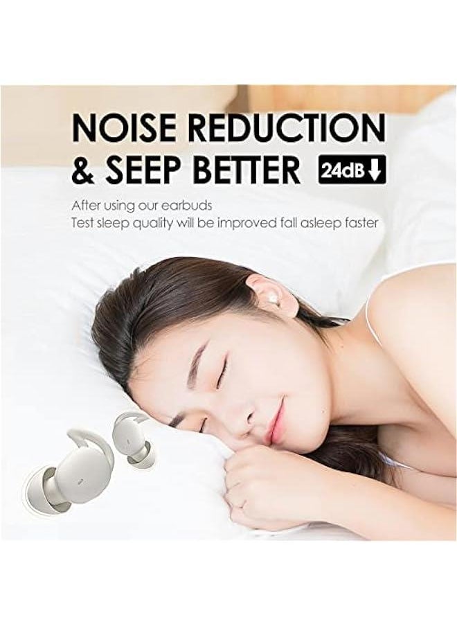 Sleep Earbuds Noise Cancelling for Sleeping Bluetooth Headphones Ultra Smallest Invisible Mini Hidden Wireless Ear Buds for Side Sleepers Quieton Tiny Sleepbuds Stereo HiFi Sound Earphones