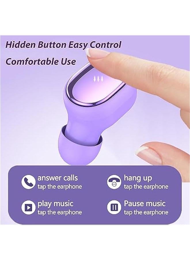 Small Single Earbud Wireless Black Tiny Bluetooth Earpiece Single Ear Bluetooth Headset Wireless Single Earbud Mic Mini in Ear Headset Micro Earphones Smallest Single Invisible Earbuds