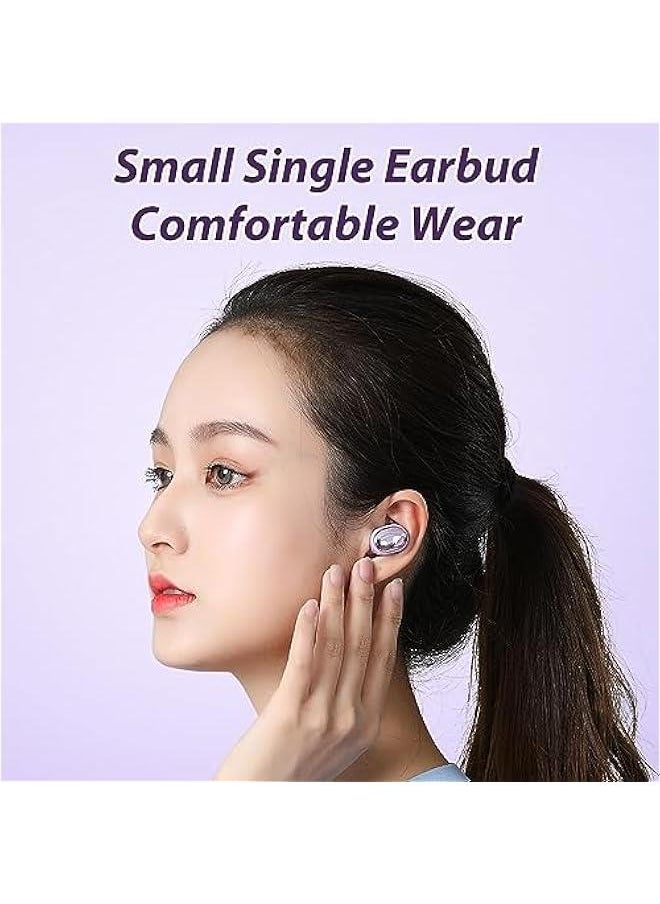 Small Single Earbud Wireless Black Tiny Bluetooth Earpiece Single Ear Bluetooth Headset Wireless Single Earbud Mic Mini in Ear Headset Micro Earphones Smallest Single Invisible Earbuds