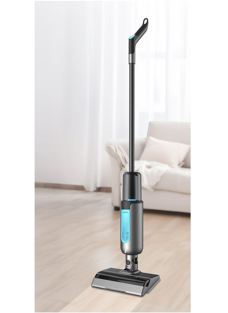 Dual Design - Cordless Vacuum & Mop / Low Noise / HEPA Filter / Lightweight / Adjustable Speed Levels / Efficient and Easy to Use Stick Vacuum Cleaner - Black