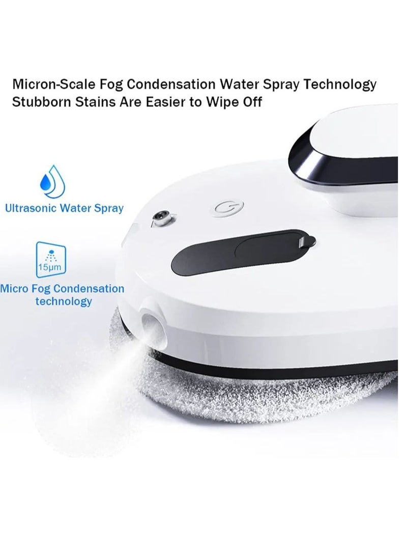 Window Cleaning Robot Smart Robotic Automatic Water Spray, Strong Suction Power, Remote Controlled Glass Cleaner with Automatic Edge Detection for Outdoor and Indoor Use