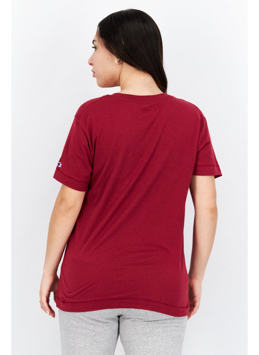 Women Sportswear Fit Short Sleeve Training T-Shirt, Maroon