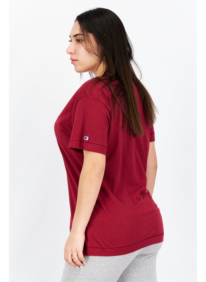 Women Sportswear Fit Short Sleeve Training T-Shirt, Maroon