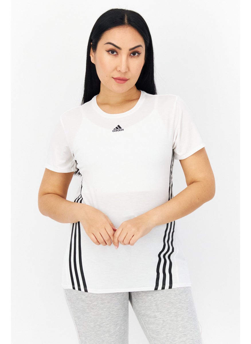 Women Sportswear Fit Short Sleeves Training Top, White