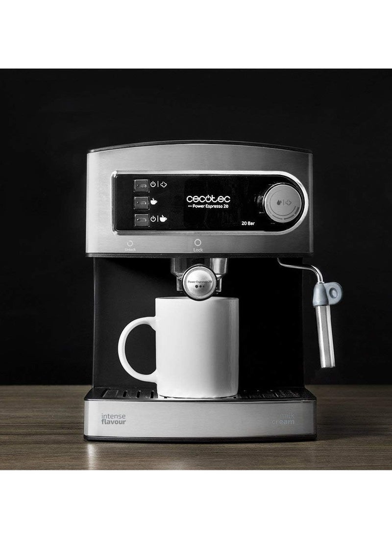 Espresso and Cappuccino Coffee Machine - 850W, 20 Bar Pressure