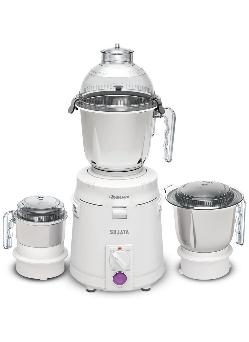 Sujata Dynamix 900 Watts Mixer Grinder | 22000 Rotations Per Min | 90 Minutes Continuous Running | 3 Versatile Jars 1500 ml, 1000 ml and 400 ml