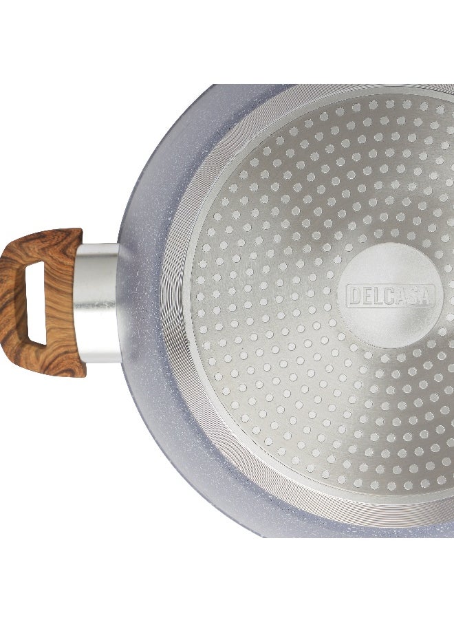 Delcasa 24cm Essential Casserole Non-Stick Aluminum Cookware with Granite Coating