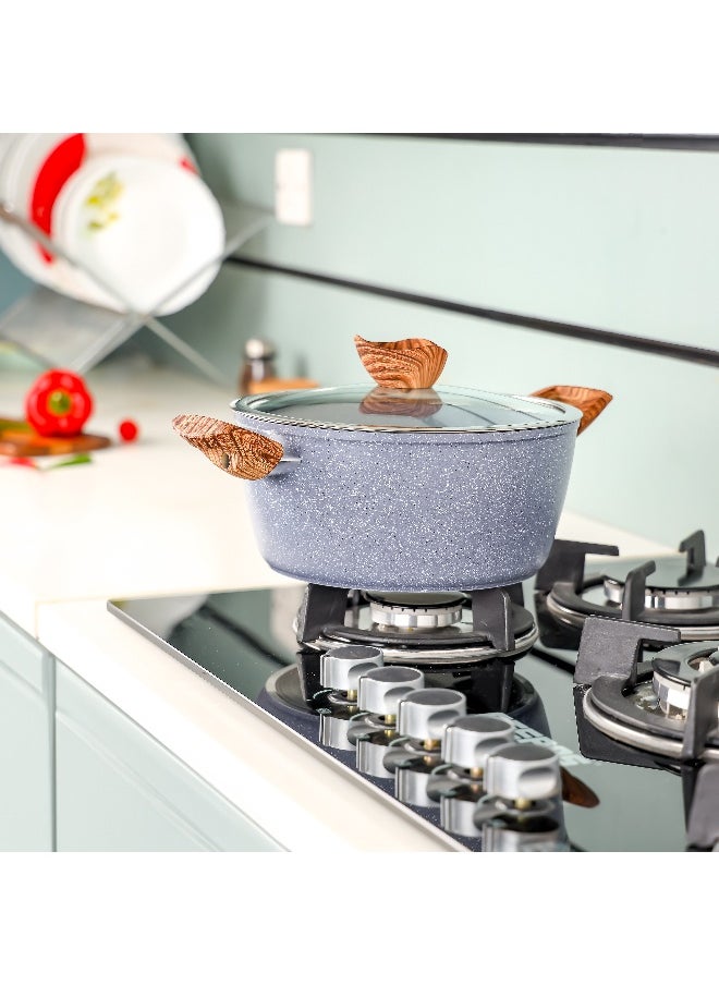 Delcasa 24cm Essential Casserole Non-Stick Aluminum Cookware with Granite Coating