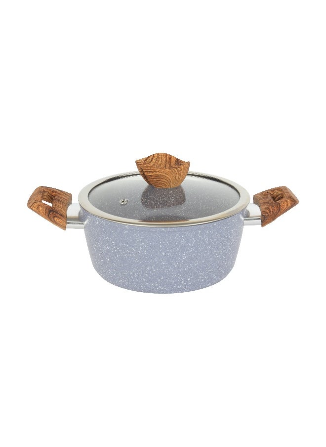 Delcasa 22cm Essential Casserole Non-Stick Aluminum Cookware with Granite Coating