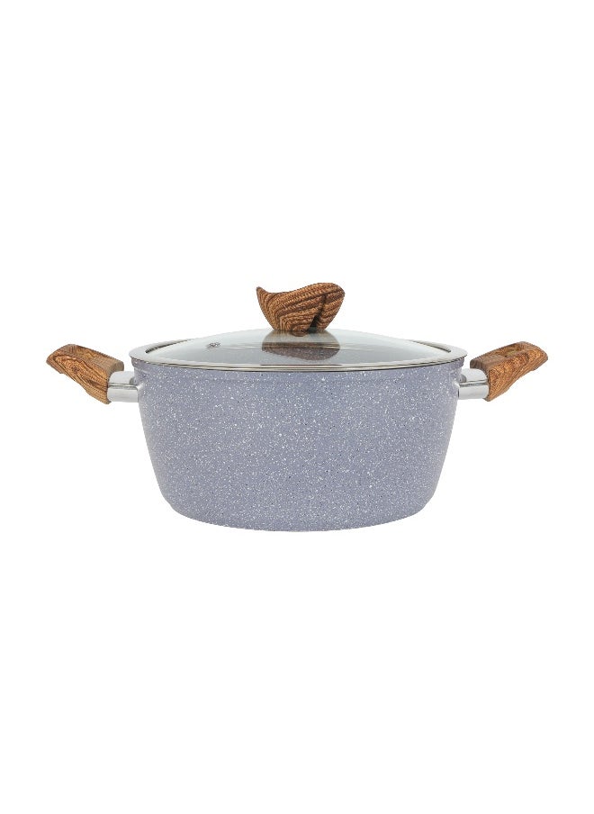 Delcasa 26cm Essential Casserole Non-Stick Aluminum Cookware with Granite Coating