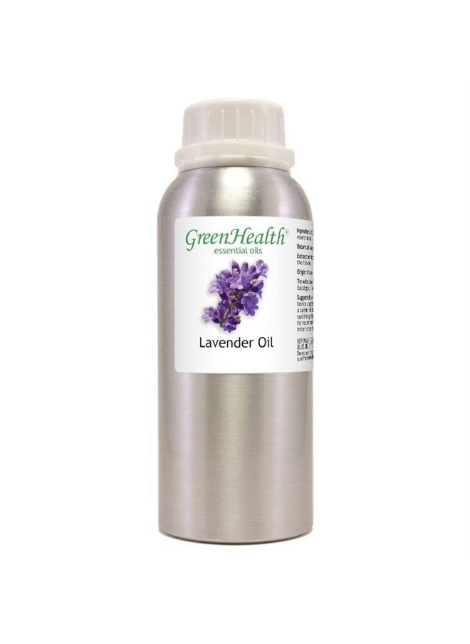 Lavender Essential Oil – 8 fl oz (237 ml) Aluminum Bottle w/Plug Cap – 100% Pure Essential Oil – GreenHealth