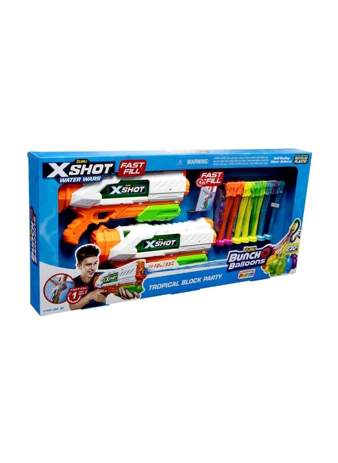 Fast Fill Tropical Block Party 2 Water Blasters & 230+ Balloons