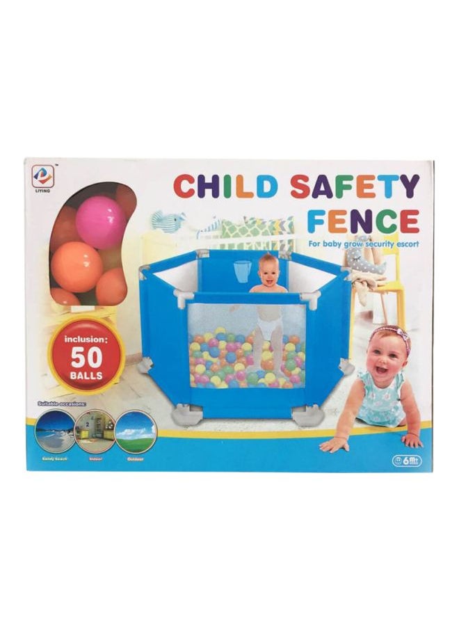 Baby Game Safety Fence Includes 50 Balls Durable Easy To Clean Lightweight 150x140x70cm