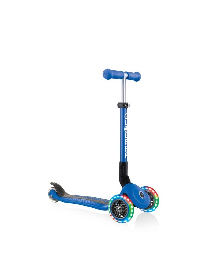 Junior Foldable 3-Wheeled Kick Scooter (Navy Blue)