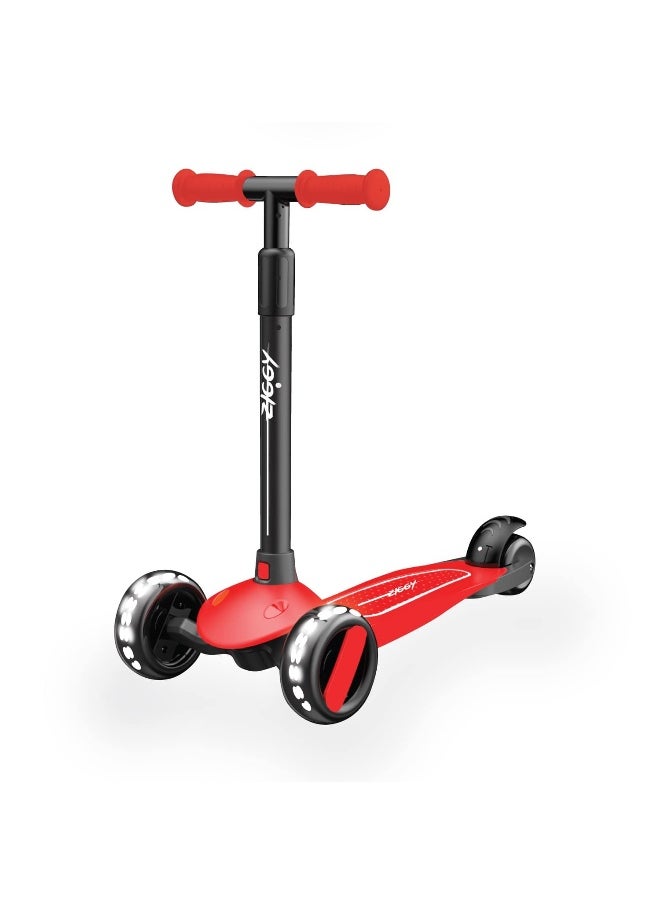 3-Wheel Tilt Scooter With Led (Red)