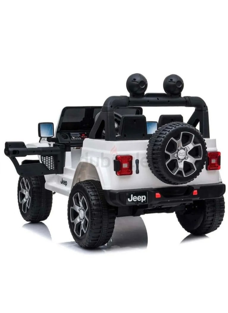 Jeep Rubicon Ride On Car For Kids 12v- White