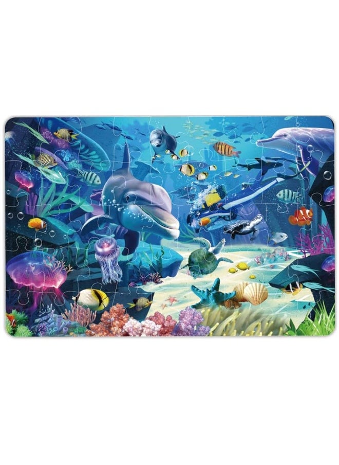 Kids Puzzle Puzzles for Kids Ages 48 Underwater Floor Puzzle Raising Children Recognition Promotes HandEye Coordinatio 46Pcs