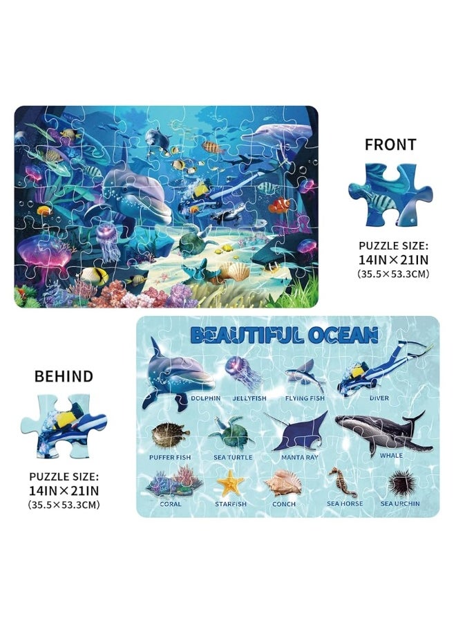 Kids Puzzle Puzzles for Kids Ages 48 Underwater Floor Puzzle Raising Children Recognition Promotes HandEye Coordinatio 46Pcs