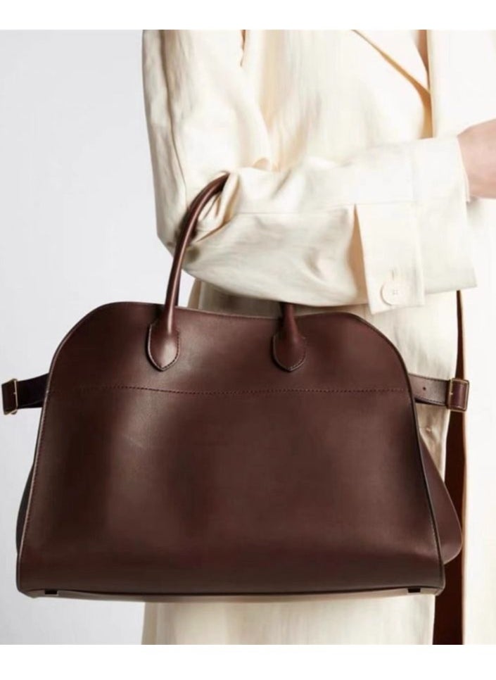 The Row Margaux 15 smooth leather tote