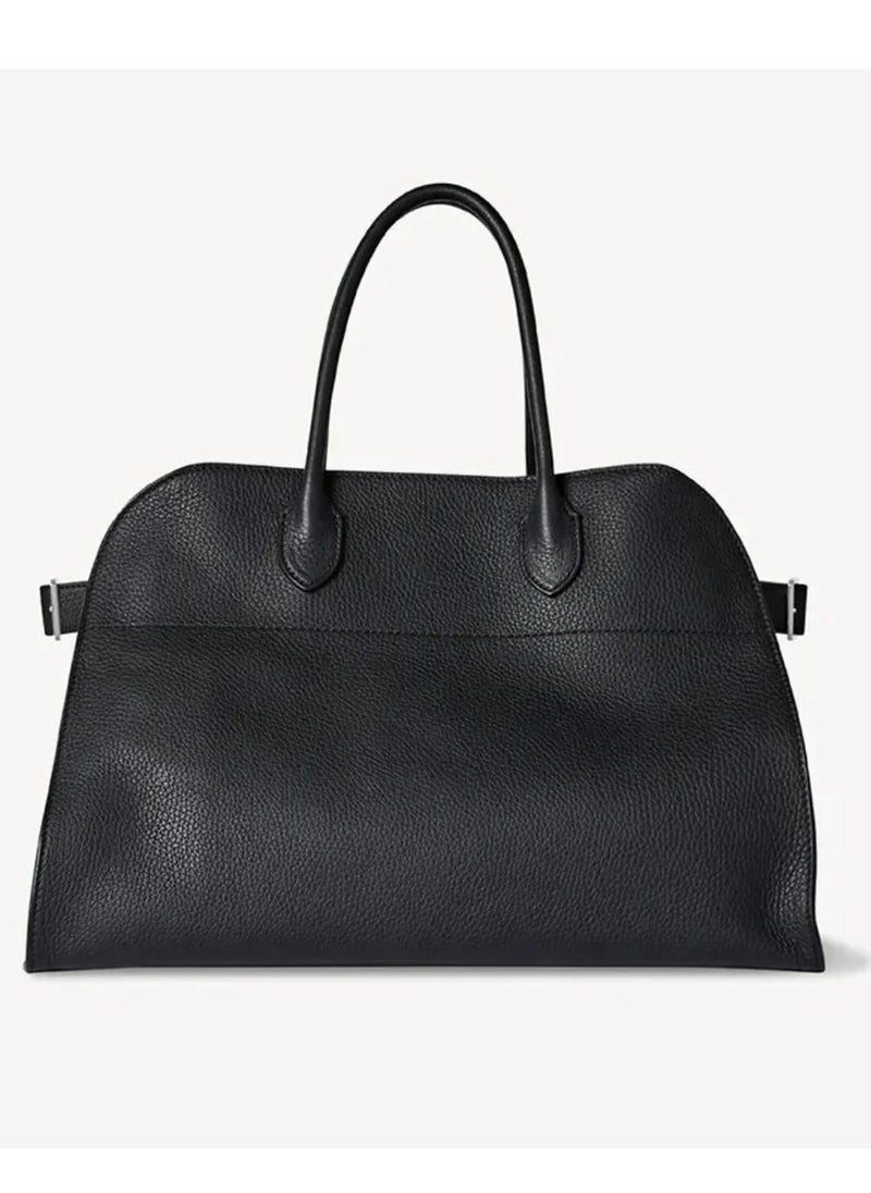 The Row Margaux 15 lychee pattern leather tote