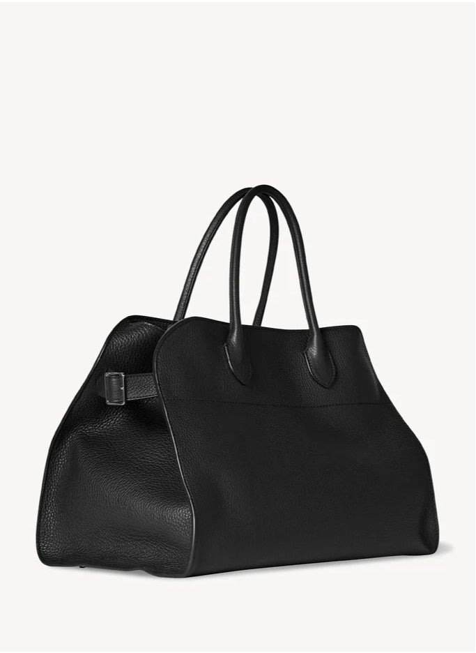 The Row Margaux 15 lychee pattern leather tote