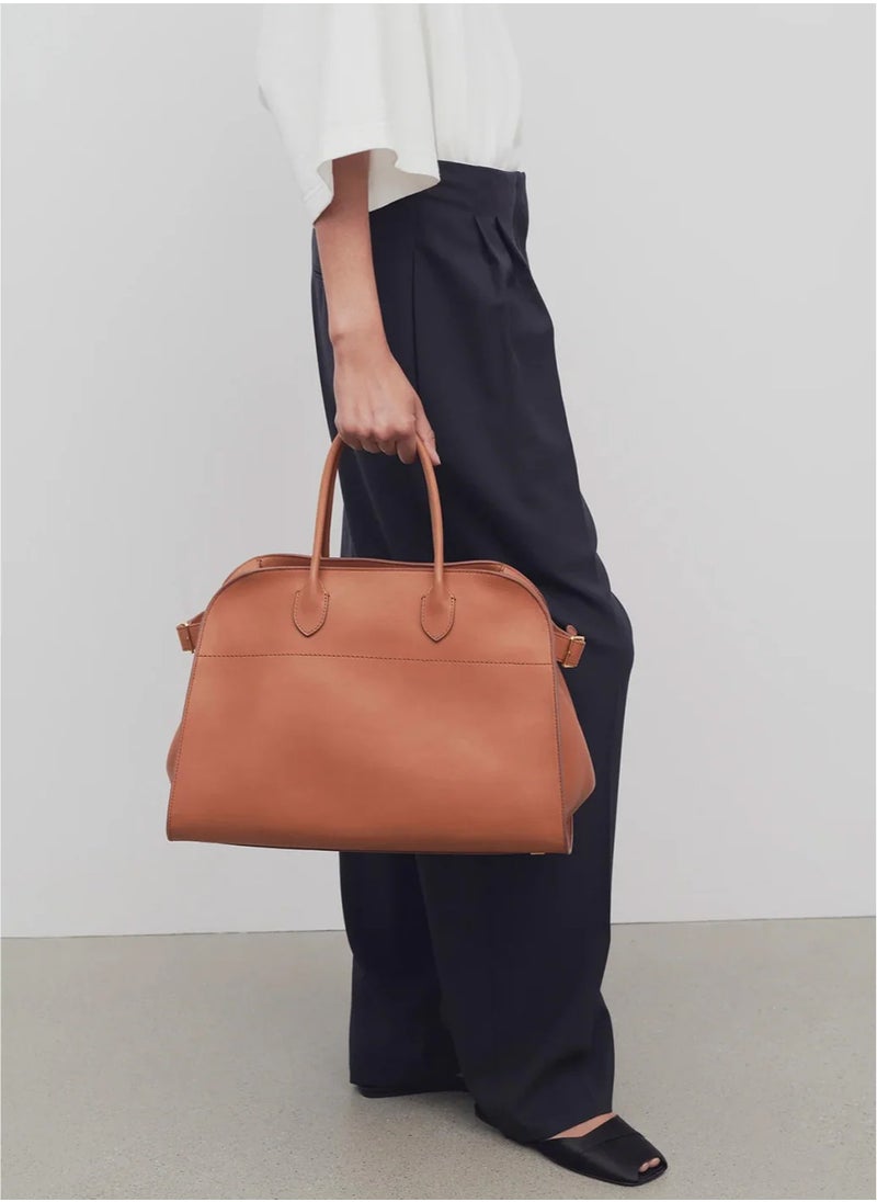 The Row Margaux 15 smooth leather tote