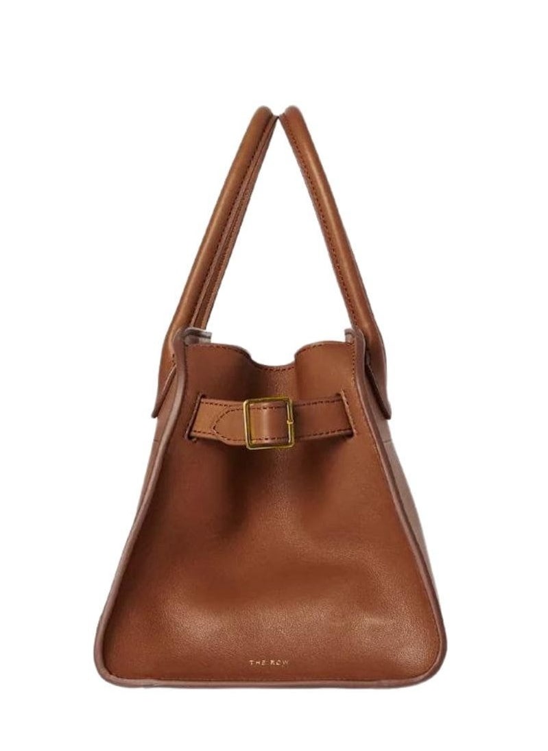 The Row Margaux 10 Top-Handle Bag in Plain Leather