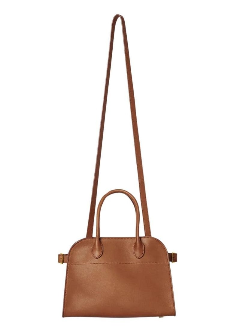 The Row Margaux 10 Top-Handle Bag in Plain Leather