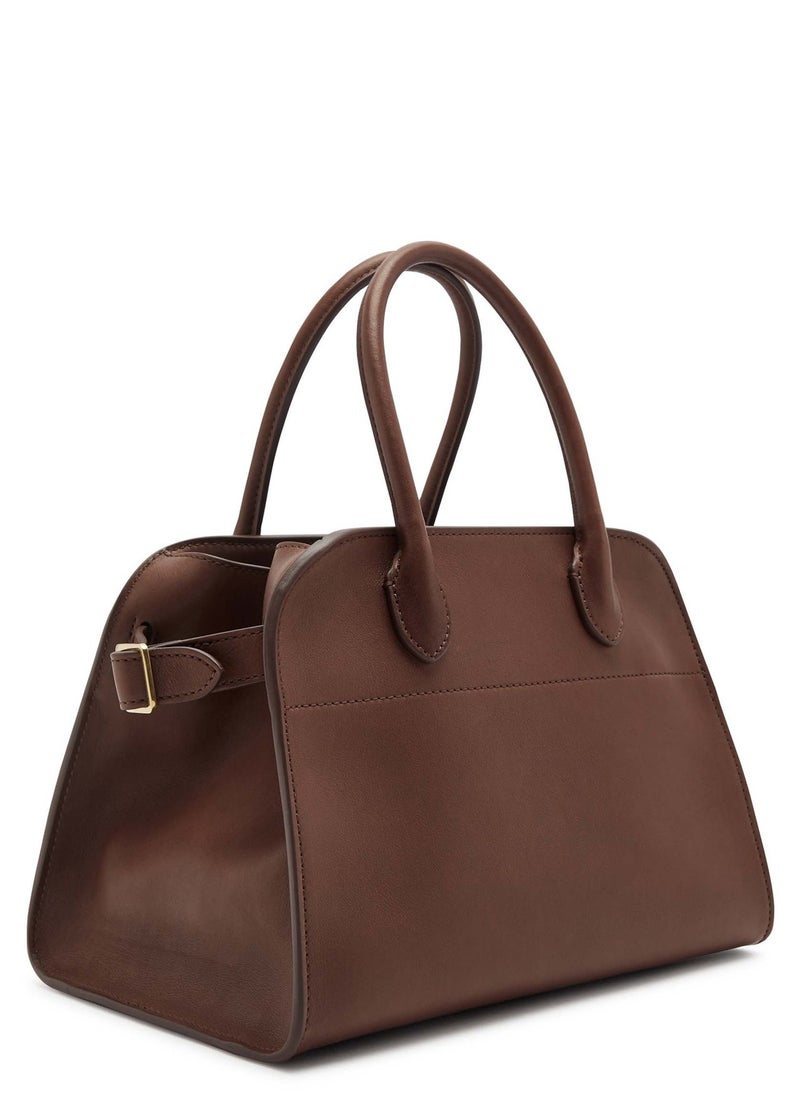 The Row Margaux 10 Top-Handle Bag in Plain Leather