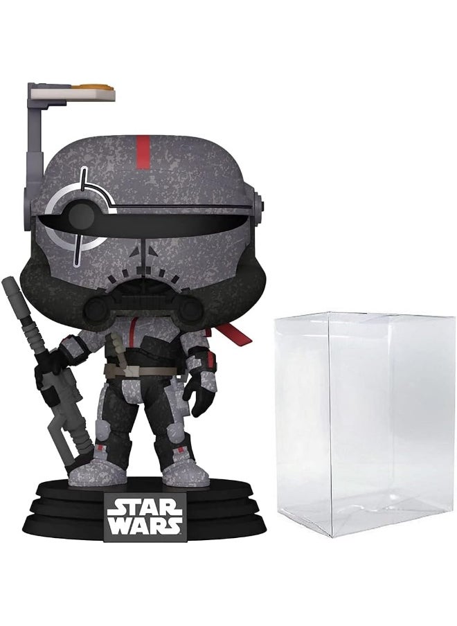 POP Star Wars: Bad Batch - Crosshair Funko Vinyl Figure (Bundled with Compatible Box Protector Case), 3.75 inches, Multicolored