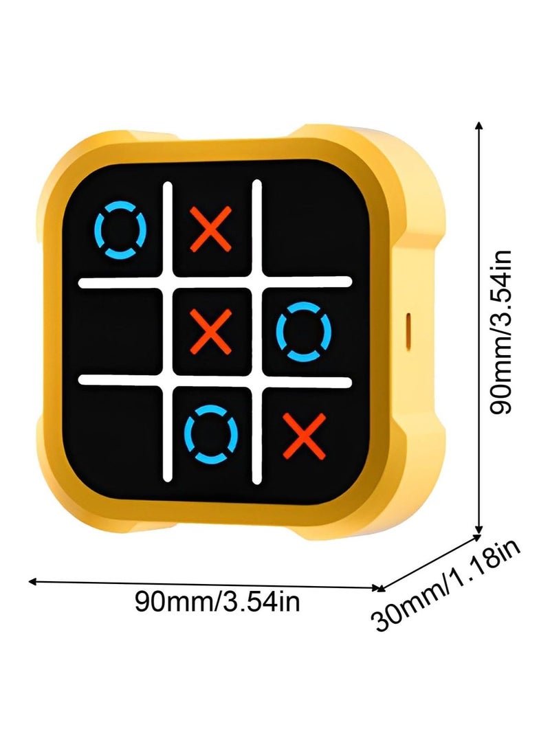 Tic Tac Toe Game, Electronic 4-in-1 Handheld Puzzle Game Console, Portable Infinite TicTacToe Travel Game for Educational and Memory Growth, Family Toys Board Games for Kids and Adults