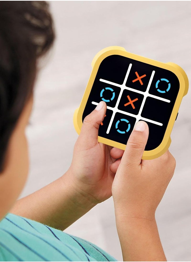 Tic Tac Toe Game, Electronic 4-in-1 Handheld Puzzle Game Console, Portable Infinite TicTacToe Travel Game for Educational and Memory Growth, Family Toys Board Games for Kids and Adults