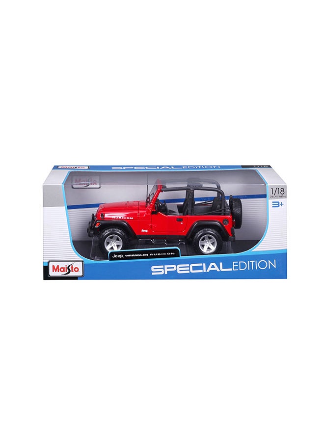 1:18 Se (A)-Jeep Wrangler Rubicon Red Officially Licensed Scaled Replicas of Collectible Diecast Metal Models with Exquisite Interior & Exterior Detailing for All Ages