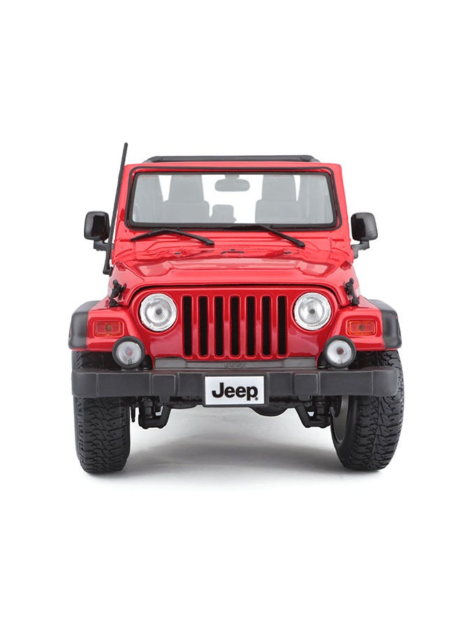 1:18 Se (A)-Jeep Wrangler Rubicon Red Officially Licensed Scaled Replicas of Collectible Diecast Metal Models with Exquisite Interior & Exterior Detailing for All Ages