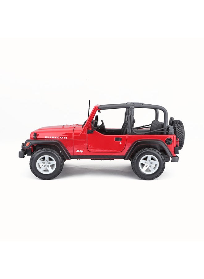 1:18 Se (A)-Jeep Wrangler Rubicon Red Officially Licensed Scaled Replicas of Collectible Diecast Metal Models with Exquisite Interior & Exterior Detailing for All Ages