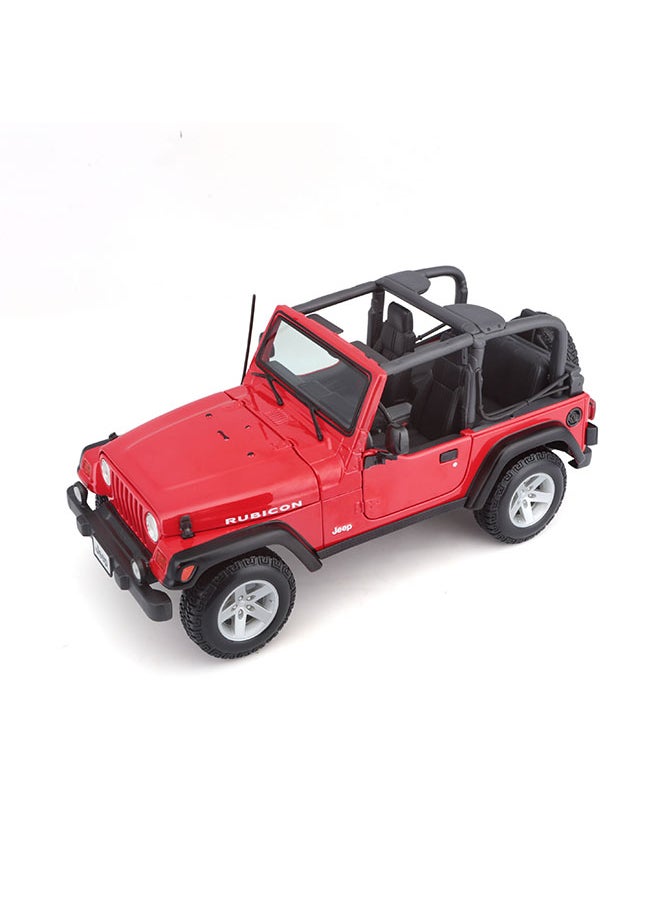 1:18 Se (A)-Jeep Wrangler Rubicon Red Officially Licensed Scaled Replicas of Collectible Diecast Metal Models with Exquisite Interior & Exterior Detailing for All Ages