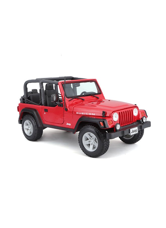 1:18 Se (A)-Jeep Wrangler Rubicon Red Officially Licensed Scaled Replicas of Collectible Diecast Metal Models with Exquisite Interior & Exterior Detailing for All Ages