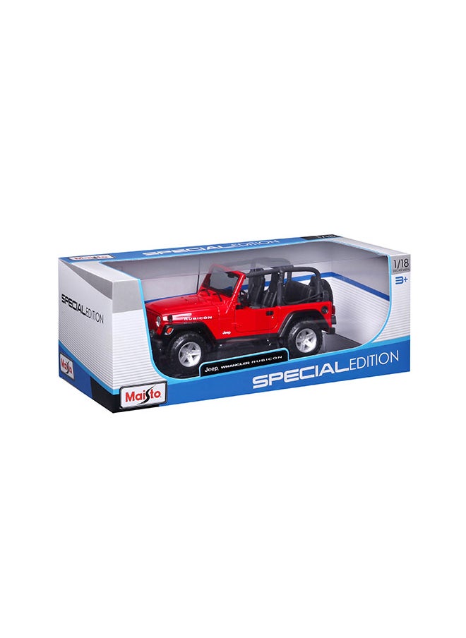 1:18 Se (A)-Jeep Wrangler Rubicon Red Officially Licensed Scaled Replicas of Collectible Diecast Metal Models with Exquisite Interior & Exterior Detailing for All Ages