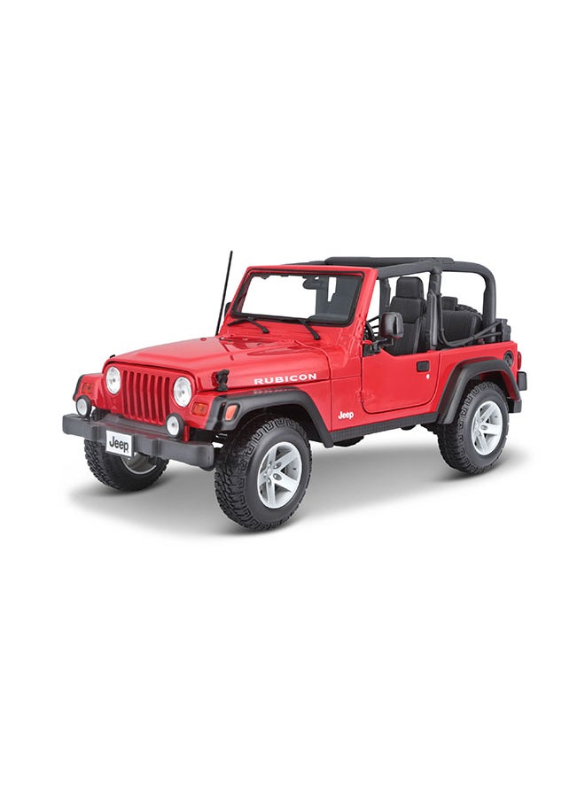 1:18 Se (A)-Jeep Wrangler Rubicon Red Officially Licensed Scaled Replicas of Collectible Diecast Metal Models with Exquisite Interior & Exterior Detailing for All Ages