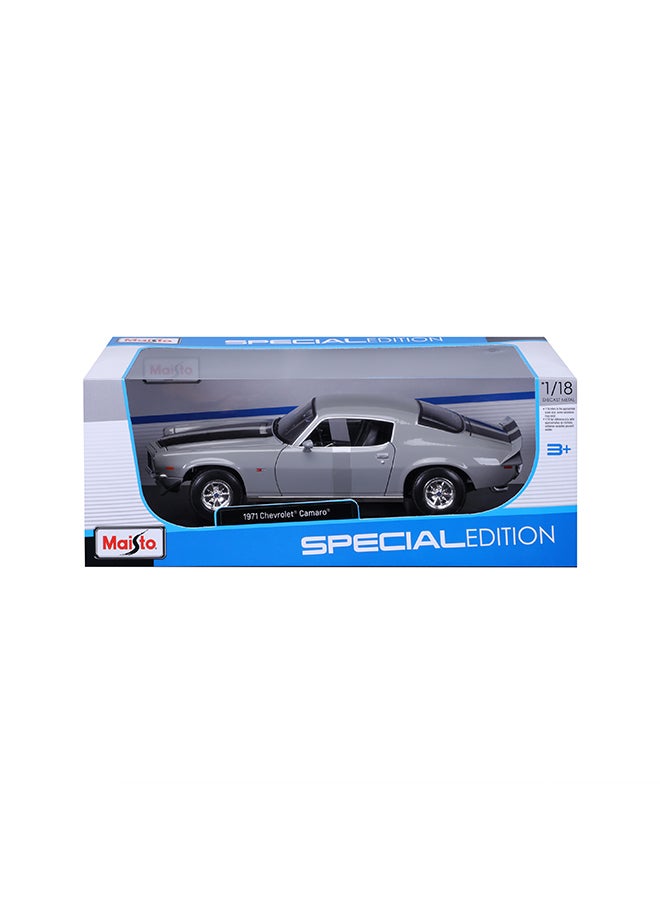 1:18 1971 Chevrolet Camaro Gray Officially Licensed Scaled Replicas of Collectible Diecast Metal Models with Exquisite Interior & Exterior Detailing for All Ages