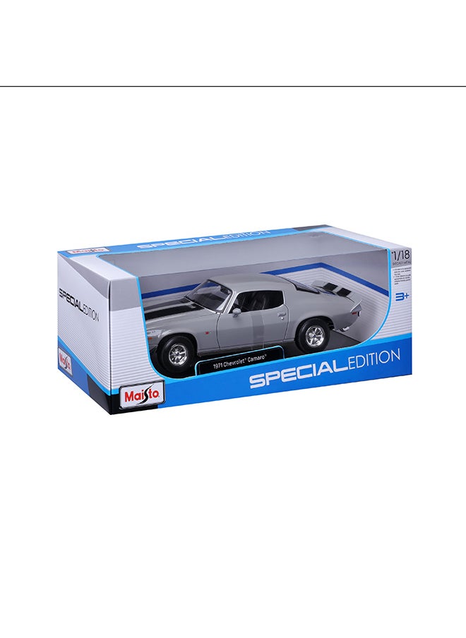 1:18 1971 Chevrolet Camaro Gray Officially Licensed Scaled Replicas of Collectible Diecast Metal Models with Exquisite Interior & Exterior Detailing for All Ages